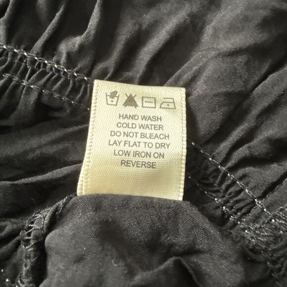 Thirty Thirty LA Crop Top Ruffle‎ Bow Ties Black Cream Coquette Y2K Women's M - Picture 10 of 12